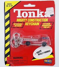 NOS Sealed Vintage Tonka Mighty Construction Fire Truck Keychain 1998 diecast C picture
