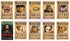 The latest version of Anime One Piece Straw Hat Pirates Wanted Posters 10 pcs picture