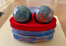 Vintage Chinese Health Balls Meditation (Original Storage Container) Dragons picture