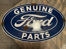 Antique style Barn find Look Ford Dealer Sales Service Blue Oval Sign picture