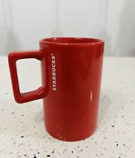 Starbucks Red Square Handle Ceramic Mug 10 oz (2018) Very Nice picture