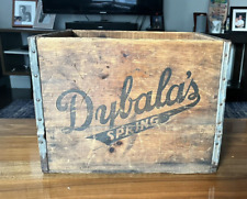 Dybala's Spring Water Woonsocket RI Vintage Wood Crate - early-mid 20th Century picture