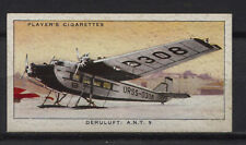 Deruluft Ant 9 Aircraft Vintage John Player Trading Card picture
