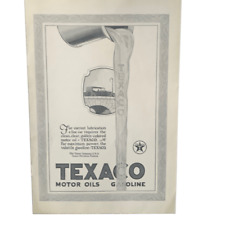 Vintage 1923 Texaco Motor Oils Gasoline Correct Lubrication Ad Advertisement picture