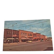 Postcard Newberry Avenue Street View Newberry Michigan Chrome Posted picture