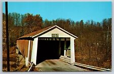 Montgomery County Deer's Mill Bridge Covered IN C1960's Postcard U6 picture