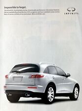 2004 INFINITI FX Impossible to Forget Original PRINT AD picture