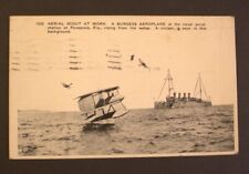 Historical postcard 1919, Burgess Airplane at Pensacola rising from the water picture