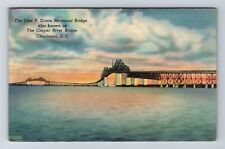 Charleston SC-South Carolina, John P Grace Memorial Bridge, Vintage Postcard picture