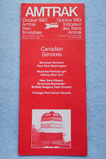 Canadian Services - Amtrak Timetable - October 1983 picture