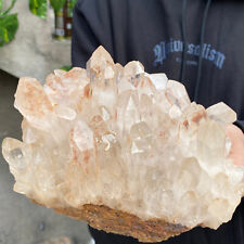 3.6lb Large Natural Clear White Quartz Crystal Cluster Rough Healing Specimen picture