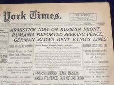 1917 DECEMBER 4 NEW YORK TIMES - ARMISTICE NOW ON RUSSIAN FRONT - NT 8251 picture