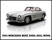 1954 Mercedes Benz 300SL Gullwing NEW Metal Sign: Original Look in Silver picture