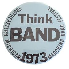 Vintage 1973 SOUTHEASTERN MICHIGAN MARCHING BAND FESTIVAL Pinback Pin Button  picture