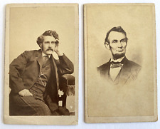 John Wilkes Booth RARE and Abraham Lincoln CDVs Carte de Viste picture