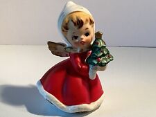 Vintage Napcoware Import Japan X-6984 Little Girl Angel Holding Christmas Tree picture