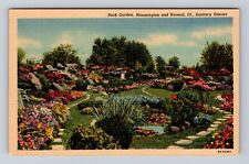 Normal IL-Illinois, Sanitary District, Rock Garden, Antique Vintage Postcard picture