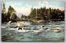 Conway NH New Hampshire Saco Swift Rivers Meet Antique Postcard UNP Unused UDB picture