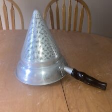 Vtg WEAR-EVER #475 Aluminum Cone Colander Sieve Heavy Duty Strainer Canning USA picture