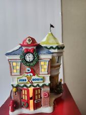 DEPARTMENT 56 DISNEY MICKEY'S CHRISTMAS VILLAGE DONALD' FIRE STATION MINT IN BOX picture