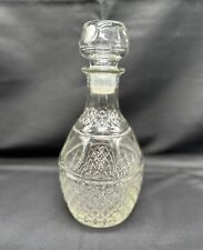 Vintage Princess House, Crown and Grape Etch, Clear Glass Decanter with Stopper picture