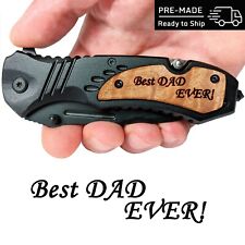 Best Dad Ever - Father's Day Gift from Daughter or Son - Engraved Pocket Knife picture