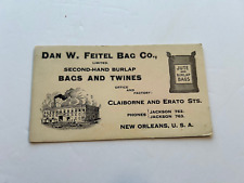 New Orleans, USA, Dan E. Feitel Bag Co., Circa 1930s/40s Advertising Post Card picture