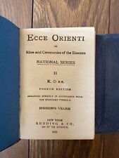 Ecce Orienti Rites and Ceremonies of the Essences 1919 Fourth Edition Vintage picture