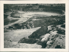 Jordan, Jerash, Gerasa, Oval Forum and Cardo Maximus, 1965, Vintage Silver Pri picture