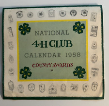 National 4-H Club Calendar 1958 County Awards Proctor Poultney Vt Vermont picture