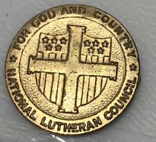 Vintage National Lutheran Council Church Whitehead Hoag Pin Pinback Button picture