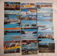 Vintage Lot Of 60 Wyoming Postcards Evanston Afton Lake College Chair Lift Cows picture