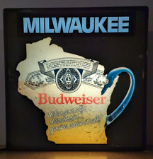 Budweiser Milwaukee WHEN YOU SAY WISCONSIN... YOU SAID IT ALL  Lighted sign 18