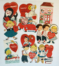 Lot o f 11 Vintage 1940s-50s Hallmark School Valentine's Cards Funny 4x3