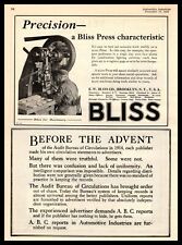 1922 E. W. Bliss Press Brooklyn New York Factory Worker Photo Vintage Print Ad picture