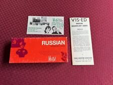 Russian Vocabulary Cards Vintage Vis-Ed Box of 1000 Cards 1982 Version picture