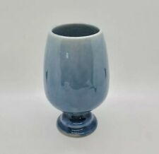 Contemporary Thai Celadon Blue Glazed Pottery Decorative Cup Vase Tumbler  picture