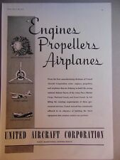 1938 UNITED AIRCRAFT CORPORATION Engines Propellers Airplanes print ad picture