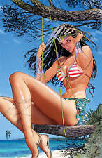 Pre-Order WONDER WOMAN #12 COVER D GUILLEM MARCH SWIMSUIT CARD STOCK VARIANT (AB picture