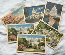 Lot of 6 Vintage Washington DC Linen post cards unposted picture