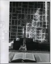 1960 Press Photo Zion Evangelical and Reformed Church's New Altar Backdrop picture