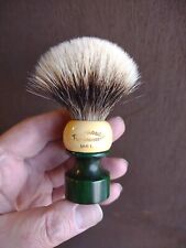 Vintage Forest Green Ever Ready Shave Brush New 20mm Two Band Badger Knot picture