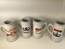 4 white military paratrooper heavy stoneware Unique beer steins Mugs Barware￼ picture