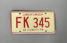 ILLINOIS 1974  -  (1) vintage license plate picture