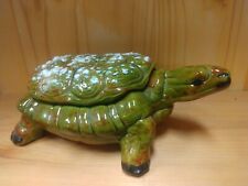 Vintage Arnel’s Turtle Covered Dish Ceramic Lid Candy Bowl Trinket Box  picture