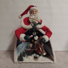 Vtg Santa Clause Figure Diorama 3D Christmas Scene 12