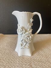 Porcellana De Paris Pitcher/Vase White With Flowers picture