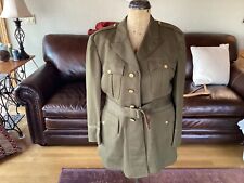 vintage WW2 WWII army military uniform jacket coat dress With Belt & Patch picture