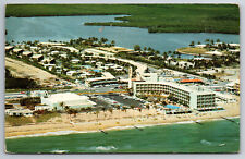 Vintage Postcard FL Miami Beach Golden Gate Hotel Cottages Aerial View Chrome picture