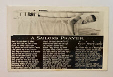 A Navy Sailor's Prayer Tattooed Sailor Posted 1943 WW II Postcard picture
